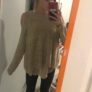 She + Sky open shoulder sweater
